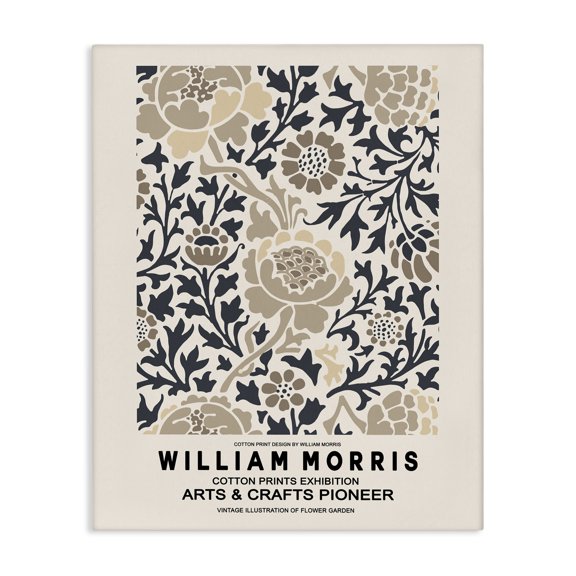 Stupell Industries Traditional Flower Blossom Silhouettes Pattern Exhibition Flyer Canvas Art, 16 x 20, by Ros Ruseva