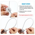 thumbnail image 4 of Candado de combinación pequeño Uxcell de 3 dígitos con cable de 4.7 para mochila y casillero de gimnasio, paquete de 3 en color plateado, 4 of 5