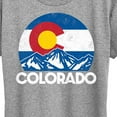 thumbnail image 3 of Instant Message - Retro Colorado Flag Mountains - Vacation Destination - Women's Short Sleeve Graphic T-Shirt, 3 of 6