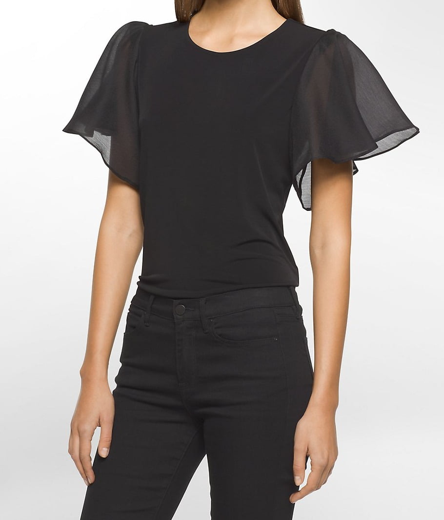 calvin klein flutter sleeve