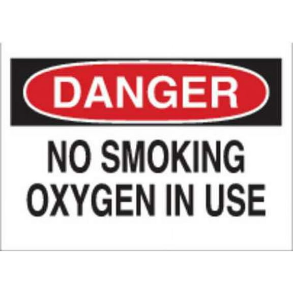 BRADY 88382 Danger No Smoking Sign, 7 x 10In, ENG, Text