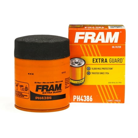 FRAM PH4386 Extra Guard Filter, 10K mile Oil Filter for Chevrolet, Suzuki, and Toyota Fits select: 2002-2011 TOYOTA CAMRY, 2022-2023 TOYOTA TUNDRA