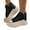 A Black, variant on Women's High Top Platform Slip On Sneakers Side Zipper Lace Up Running Shoes Lightweight Ankle Boots Non Slip Work Shoe White Size 9