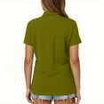 thumbnail image 4 of Classic Short Sleeve Lightweight Women'S Polo Shirts Summer Business Casual Work Blouses,Army Green Xxl, 4 of 5