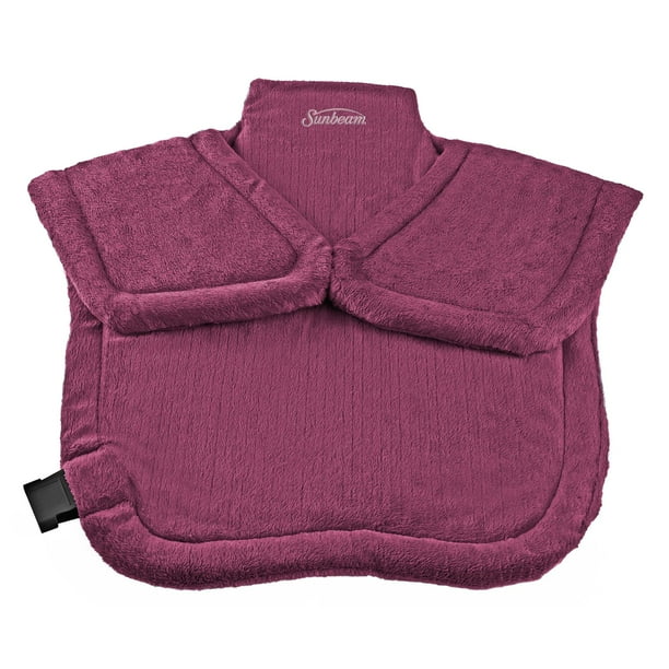 Sunbeam Renue Heat Therapy Neck and Shoulder Wrap Heating Pad, Eggplant