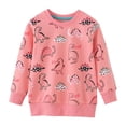 thumbnail image 3 of Sudaderas con capucha para niñas de 2 a 7 años con diseño de dinosaurios y para saltar, ropa bonita para niñas pequeñas, camisetas deportivas para otoño y primavera, 3 of 5