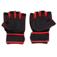 thumbnail image 1 of Levantamiento de pesas Guantes de gimnasio Entrenamiento Fitness Muñequera Entrenamiento Ejercicio Deportes (Rojo L), 1 of 8