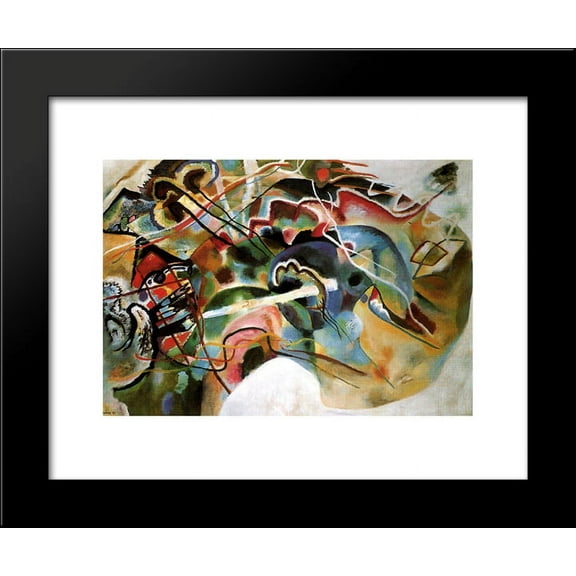 Picture With A White Border 20x24 Framed Art Print by Wassily Kandinsky