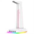 thumbnail image 1 of ONIKUMA ST-2 Auriculares Soporte RGB desmontable 3 puertos USB Conector de audio Conector multi-Modos Auriculares Para Auriculares Accesorios con Base Blanco Jumpingount EL006219-02B, 1 of 7