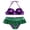 Ariel Purple Green, variant on Disney Moana Women's 2-Piece Swimwear Bikini Set Beige Red Burgundy