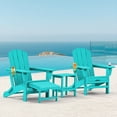 thumbnail image 7 of SERWALL Adjustable Folding Adirondack Chair with Footrest & Dual Cup Holders Set of 4, HDPE Foldable Multifunctional Adirondack Chair with Ottoman for Patio, Outdoor, Garden, Aruba, 7 of 7