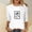 Grey, variant on HCYSFG Women Casual Shirt 3/4 Sleeve Crew Neck Mahjong Graphic Print Slim Fit Daily Wear Summer Breathable Soft Tee Comfort Unique Classic Top