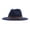 Navy, variant on Wide Brim Fedora Hat for Men Women – Leopard Band Panama Hat, Lightweight Cotton Polyester Fedora with Adjustable Fit, Unisex Dress Hat for Wedding Beach Summer Gift Navy,M