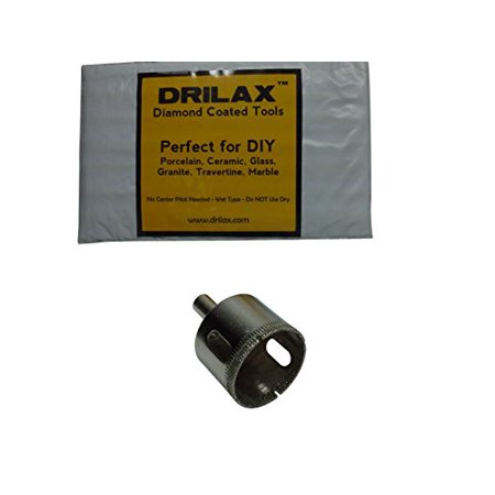 Drilax Diamond Drill Bit Large 1-5/8 inch Size Hole Saw For Glass, Marble