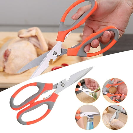 

Clearance! Lssam Retractable Box Cutter Kitchen Shears Ultra Sharp Stainless Multifunctional Stainless Kitchen Detachable Shears Heavy Duty Meat Scissors Chicken Poultry Fish Herbs Food Scissors