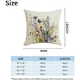 thumbnail image 4 of Spring Wild Flower Throw Pillow Covers 18x18 Set of 2 Summer Floral Outdoor Pillows Cover Watercolor Flowers Rustic Farmhouse Linen Decorative Cushion Case for Couch Bed Decor, 4 of 6