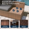 thumbnail image 4 of YardCache 12-Piece Outdoor Patio Furniture Set with 44" Fire Pit Table, All-Weather Wicker Rattan Sectional Sofa with Coffee Table & Cover (Grey), 4 of 7