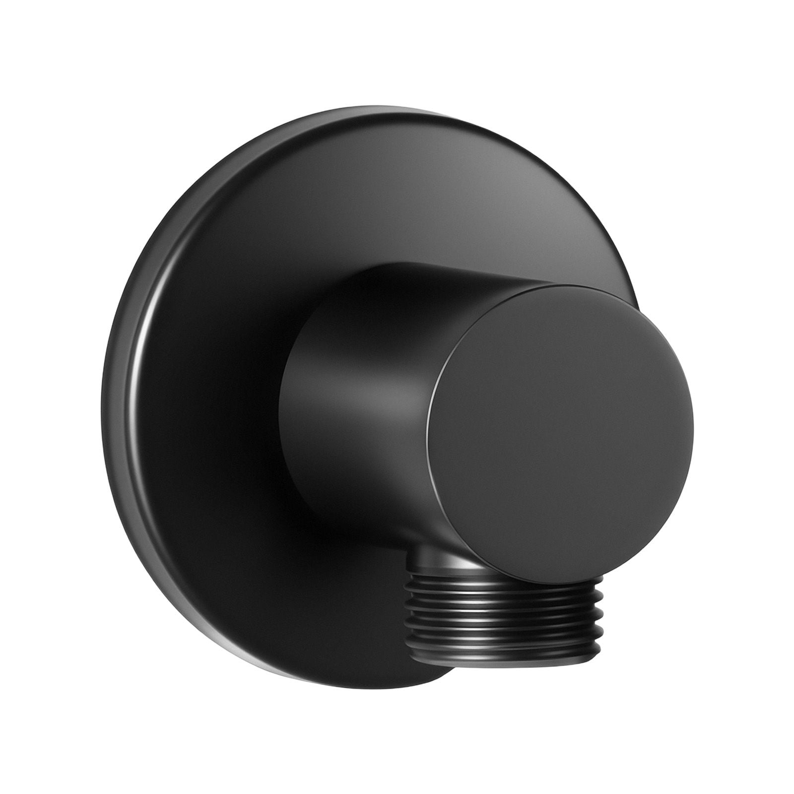 1/2 Inch Brass Wall Supply Elbow, NPT Inlet IPS Outlet Shower Hose Connector, Matte Black Corrosion Resistant for Bathroom Shower Fixture