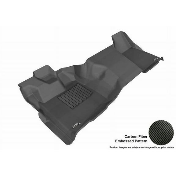 3D MAXpider 2011-2016 Fits Ford F-250 F-350 F-450 Super Duty Regular Cab Kagu 1st Row Black Carbon Fiber Embossed Pattern Floor Mat L1FR06611509