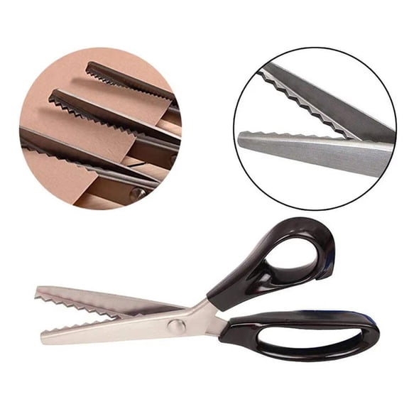 Pinking Shears Serrated, DIY Scissors for Lace and Sewing, Professional Zi-g-Zag Cut Scissors, Sewing Craft Paper Clothing Fabric Cut for Home, 9.3 Inch
