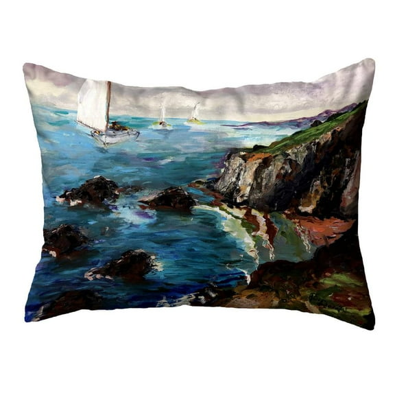 Betsy Drake Interiors Sailing the Cliffs 16x20 No Cord Pillow
