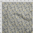 thumbnail image 4 of oneOone Viscose Jersey Yellow Fabric Floral Retro Sewing Material Print Fabric By The Yard 60 Inch Wide, 4 of 5