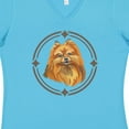 thumbnail image 4 of Inktastic Pomeranian Dog Art Women's V-Neck T-Shirt, 4 of 5