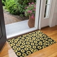 thumbnail image 2 of Black Sunflower Pattern Door Rugs,Washable Non Slip Door Mats Indoor,Decorative Door Mats,Entry Mat Indoor for Entrance,Bedroom,Kitchen,Bathroom,17"x30", 2 of 6
