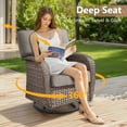 thumbnail image 5 of POCASSY 5 Pieces Small Patio Furniture Set with Patio Swivel Gliding Rocker Chairs, Weather Resistant Outdoor Conversation Set with Wide Back Rocker, 5 of 12