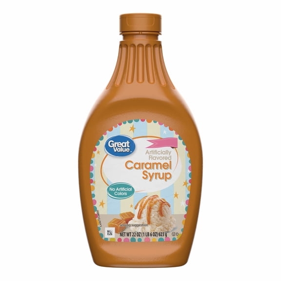 Great Value Caramel Syrup, 22 oz