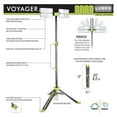 thumbnail image 3 of PowerSmith Voyager PVLR8000A-C 8000 Lumen 64W Rechargeable LED Work Light Console with Integrated Aluminum Tripod and Foldable Design (Power Options Sold Separately), 3 of 7