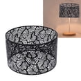 thumbnail image 4 of Lamp Shade, Barrel Metal Lampshade, Pattern of Trees Leaves, for Table Lamp and Floor Light, Modern Simple Style Home Decoration, 10x10x7 Inch, for E14 E27 Bulbs, 4 of 8