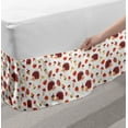 thumbnail image 2 of Mushroom Bed Skirt, Autumn Inspired Pattern with Natural Elements Hedgehogs Acorns and Apples, Elastic Bedskirt Dust Ruffle Wrap Around for Bedding Decor, 4 Sizes, Multicolor, by Ambesonne, 2 of 2