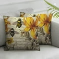 thumbnail image 2 of Nawypu  &nbsp;French Style&nbsp;Throw Pillow Covers Vintage Bee Queen with&nbsp;Peony Flowers Decorative Throws Pillow Cases 2pcs Retro Bee Modern Pillowcases  for Bed Couch 2pcs, 2 of 6