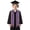 Purple, variant on Elegant Youth Graduation Shawl for Children Lightweight Academic Wrap for Graduation and Photoshoots, Black