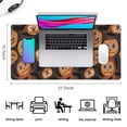 thumbnail image 5 of Long Mouse Pads for Desk,Sugar Skull Pumpkins Halloween Pattern Desk Mats on Top Of Desks, Desk Mouse Pad Extra Large with 3mm Non-Slip Base and Stitched Edge for Gaming,Office,Work,Home 31.5x15.7in, 5 of 5
