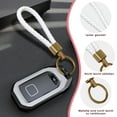 thumbnail image 1 of Transemion 2pack/lot Portable Key Chain Compact Leather Key Ring With Zinc Alloy Strong And Durable Key Holder Pink + White, 1 of 6