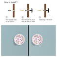thumbnail image 4 of 4 Pcs Spring Blossom Watercolor Knobs for Kitchen Cabinet Cupboard Dresser Bookcase Drawer Pulls Handles Round Home Decor, 4 of 5