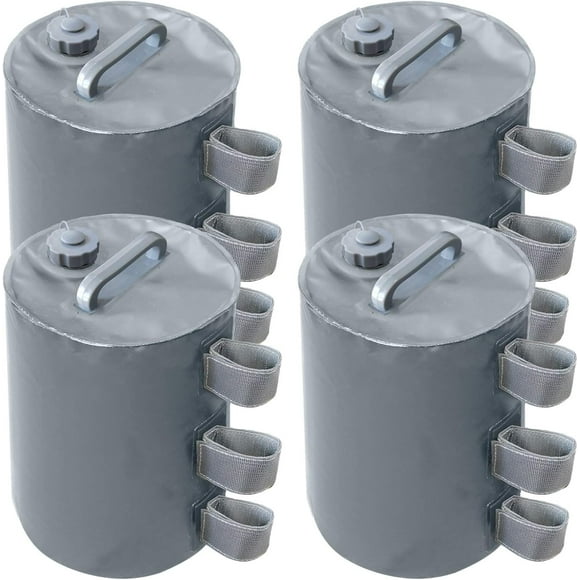 Bolsa de agua Apuakthei 01 Juego de 4 pies de cenador rellenables con agua para cenador de jardín gris