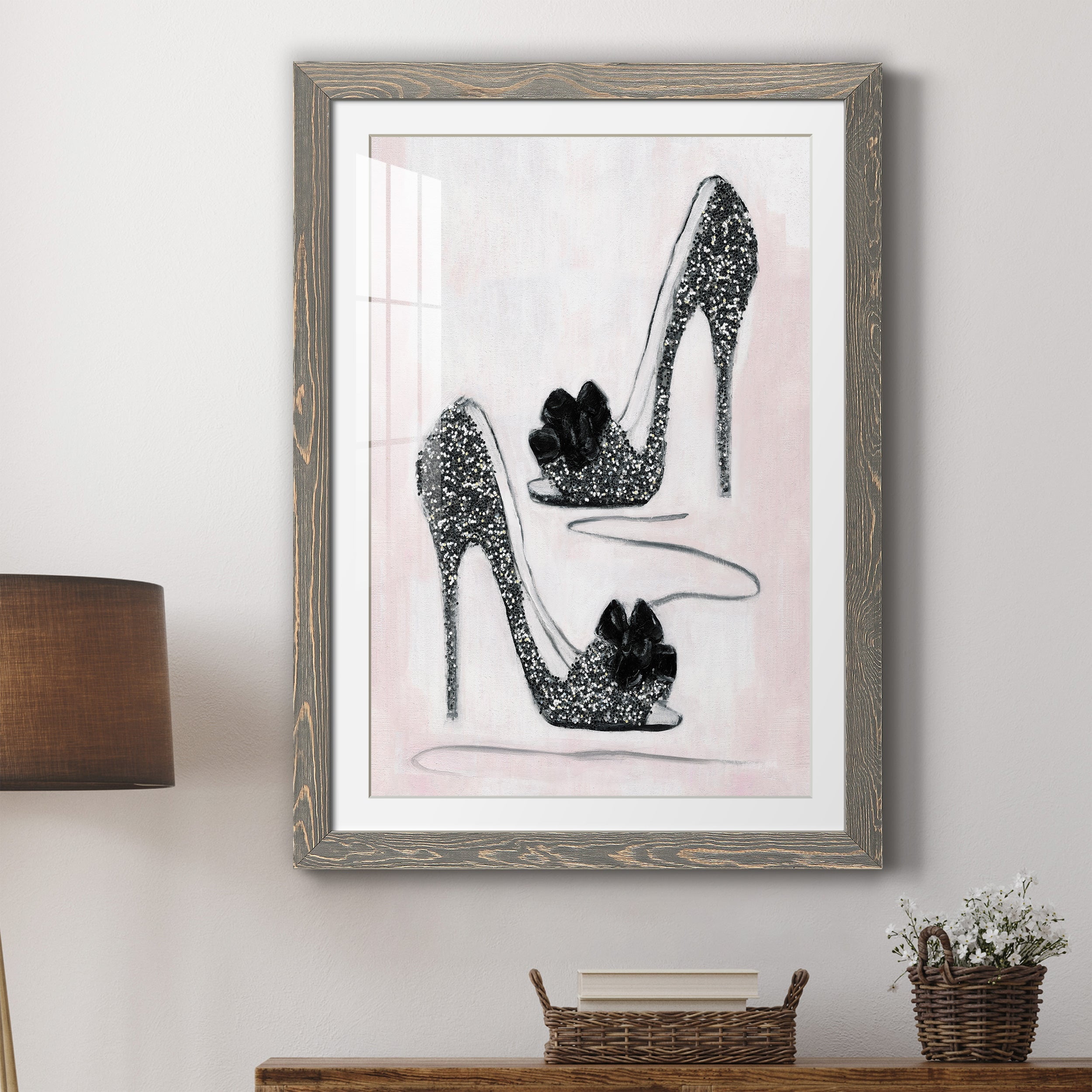Shoes That Dazzle I - Premium Framed Print - Distressed Barnwood Frame - Ready to Hang