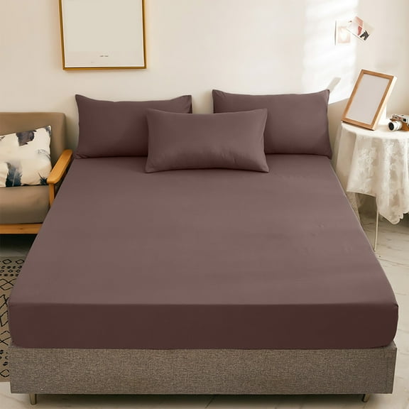 Twin Size Bed Sheets Set - 3PC Ultra Soft Microfiber Bed Sheets - Up to 15" Deep Pockets - Easy to Clean, Sheets with Fitted Sheet & 2 Pillowcase for All-Season