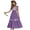 Lilac, variant on Women's Embroidered Square Neck Ruffle Hem Dress with 60% viscose Fabric for Silky Draping and Lightweight Comfort