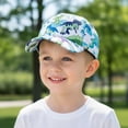 thumbnail image 5 of Spazoro Toddler Boys Girls Baseball Cap, Perforated Adjustable Dinosaur Print Breathable Washed Cotton Hat for Summer Protection Blue, 5 of 6