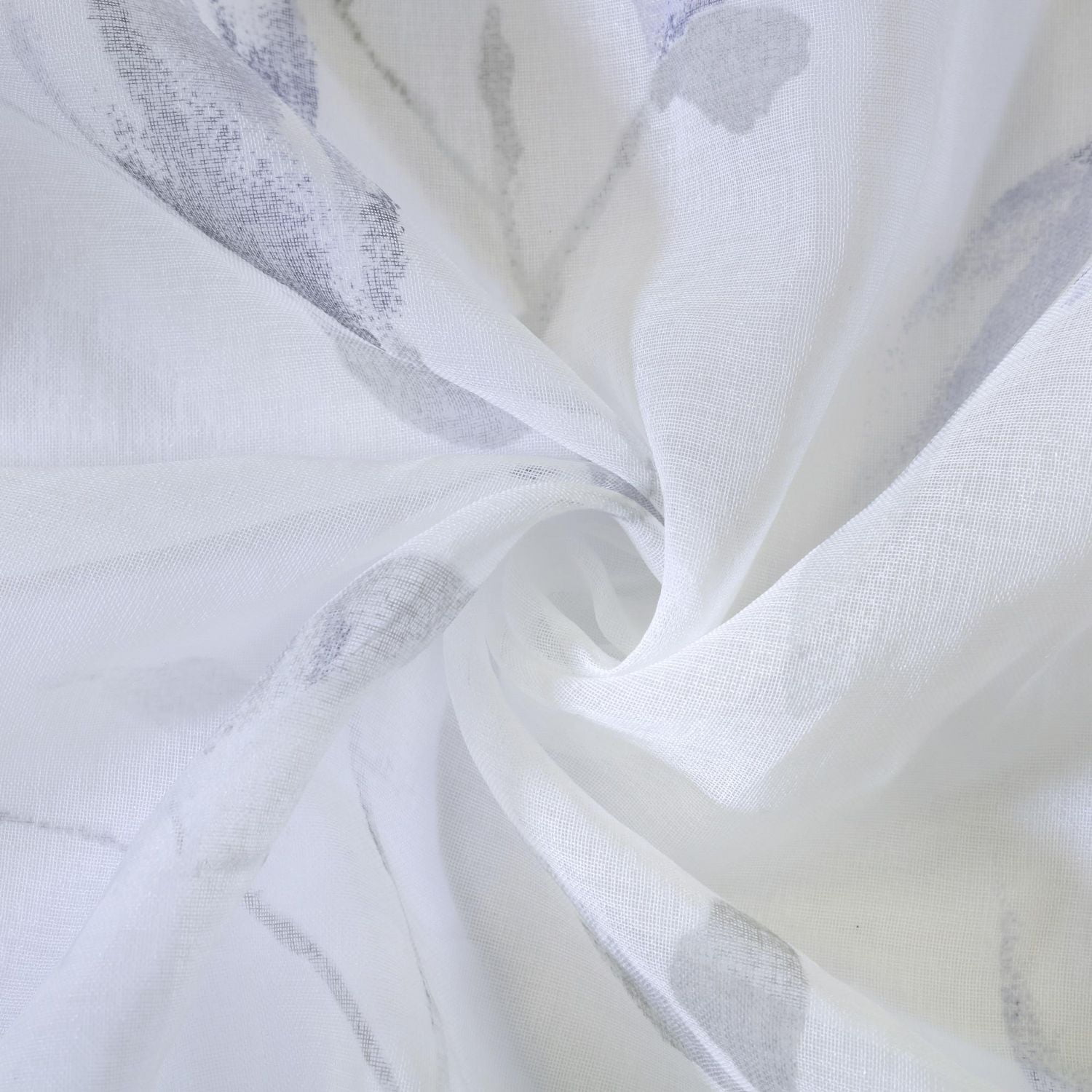 Loft Living Synergy Floral Printed Faux Linen Grommet Single Curtain Panel Semi-sheer 52" x 63" in Coral