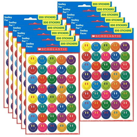 UPC: 0194629034567 | Scholastic Teaching Solutions Smiley Faces Stickers 200 Per Pack 12 Packs