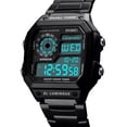 thumbnail image 1 of Reloj pulsera digital Skmei 1335 con correa de acero inoxidable color negro, 1 of 3