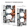 thumbnail image 5 of Kll Four Running Horses Wall Plate,Gloss Finish,Standard Size 1 - 5" X 3", Polycarbonate Thermoplastic,Electric Receptacle Plug Covers, 5 of 8