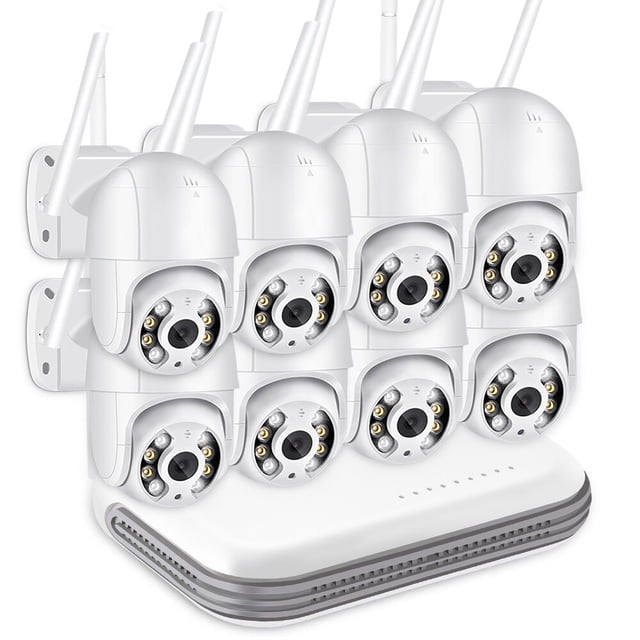 Sistema inalámbrico de videovigilancia de seguridad para exteriores, Kit de videovigilancia de 3MP, Wifi, IP, PTZ, Zoom Digital 5X, Audio bidireccional
