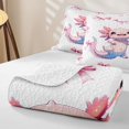 thumbnail image 4 of Erosebridal Cute Axolotl Twin Quilt Set For Kids,Pink Girly Bow Twin Coverlet Set For Girls,2-Piece, 4 of 7