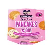 Belgian Boys Bite-Sized Pancakes & Go with Chocolate Chip Butter, 3.25oz Cup (Refrigerated)